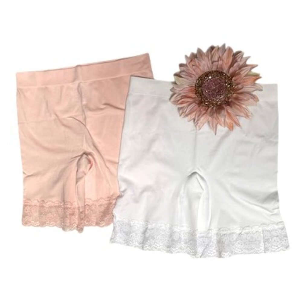 Breezies Seamless Smoothing Mid-Thigh Short Set of 2